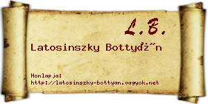 Latosinszky Bottyán névjegykártya